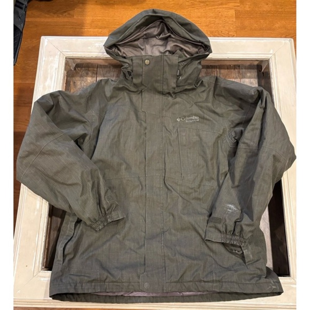Columbia men's hooded‎ rain coat Jacket